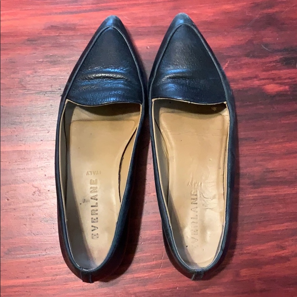 Black Everlane Pointed-Toe Loafers